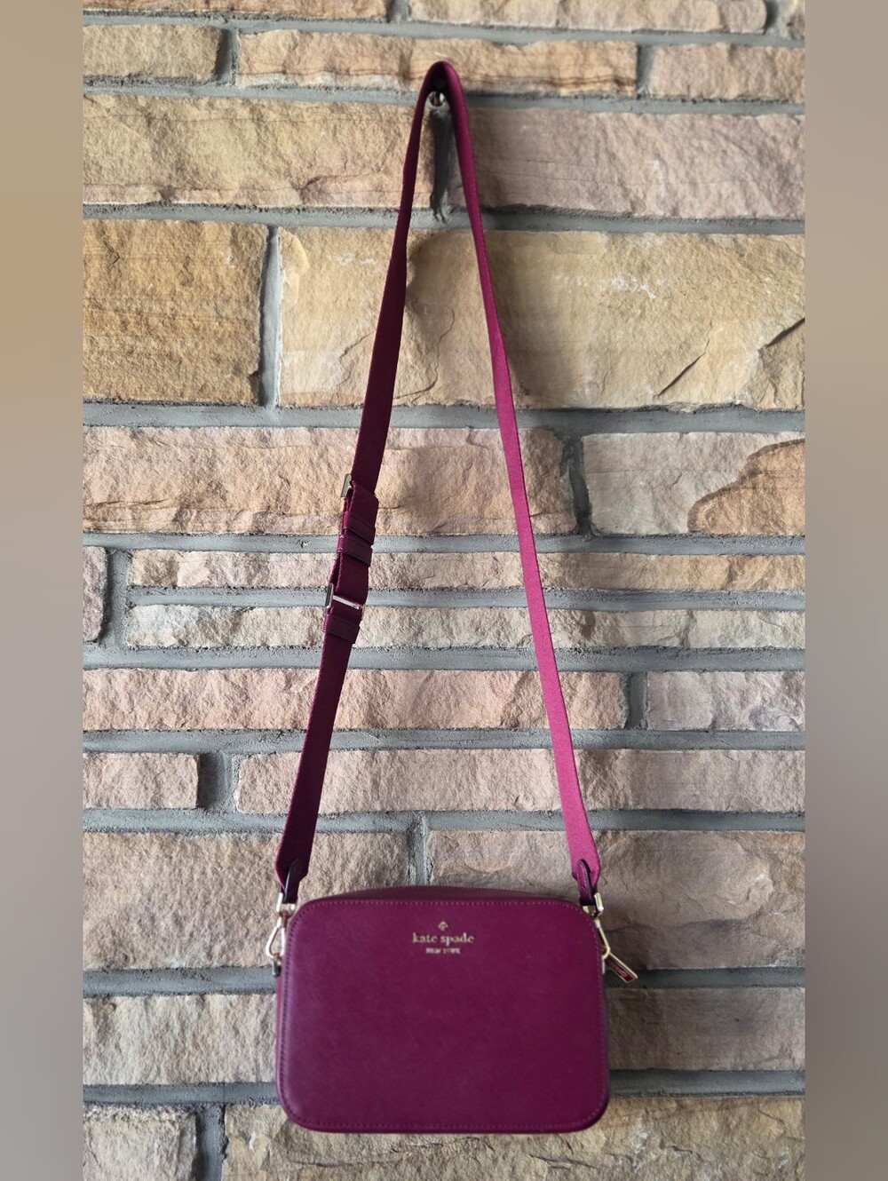 kate spade Maroon Leatger Crossbody Purse